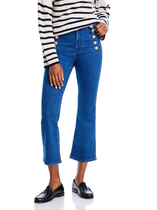 10 Crosby Derek Lam Denim - NWT Derek Lam Robertson Cropped Flare Leg Jeans- Dark Wash- 26- MSRP $295